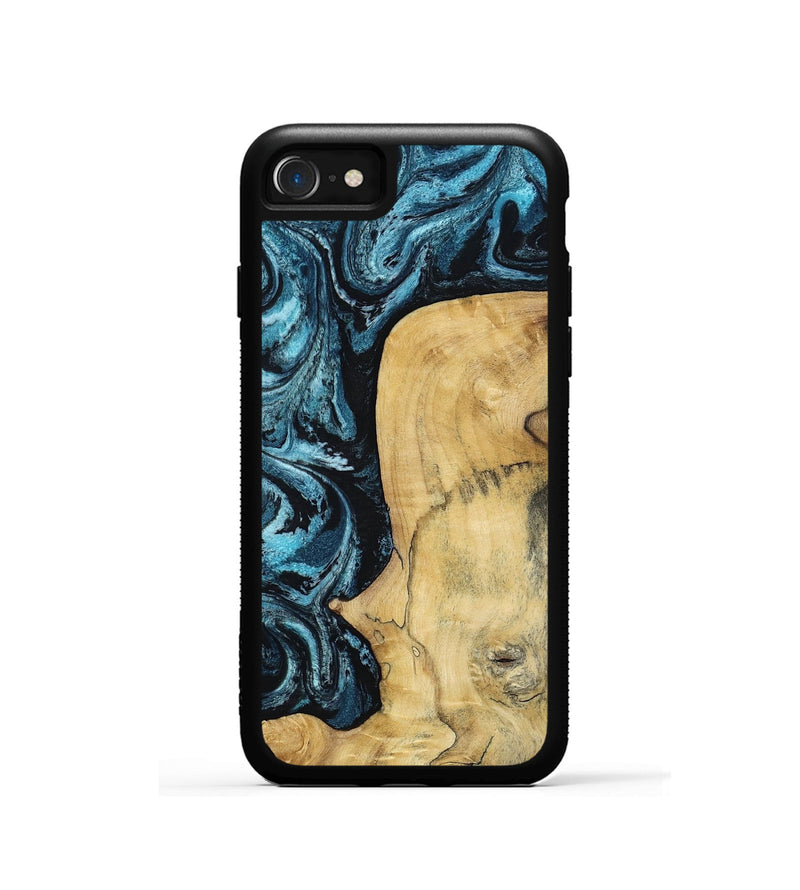 iPhone SE Wood Phone Case - Keegan (Blue, 813799)
