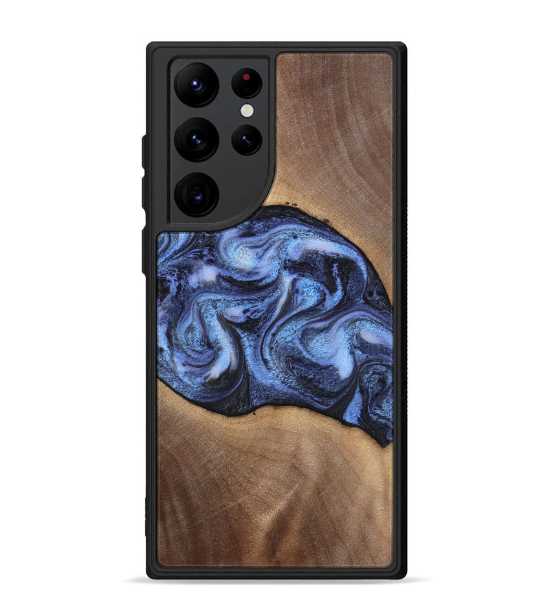 Galaxy S22 Ultra Wood Phone Case - Destini (Blue, 813803)