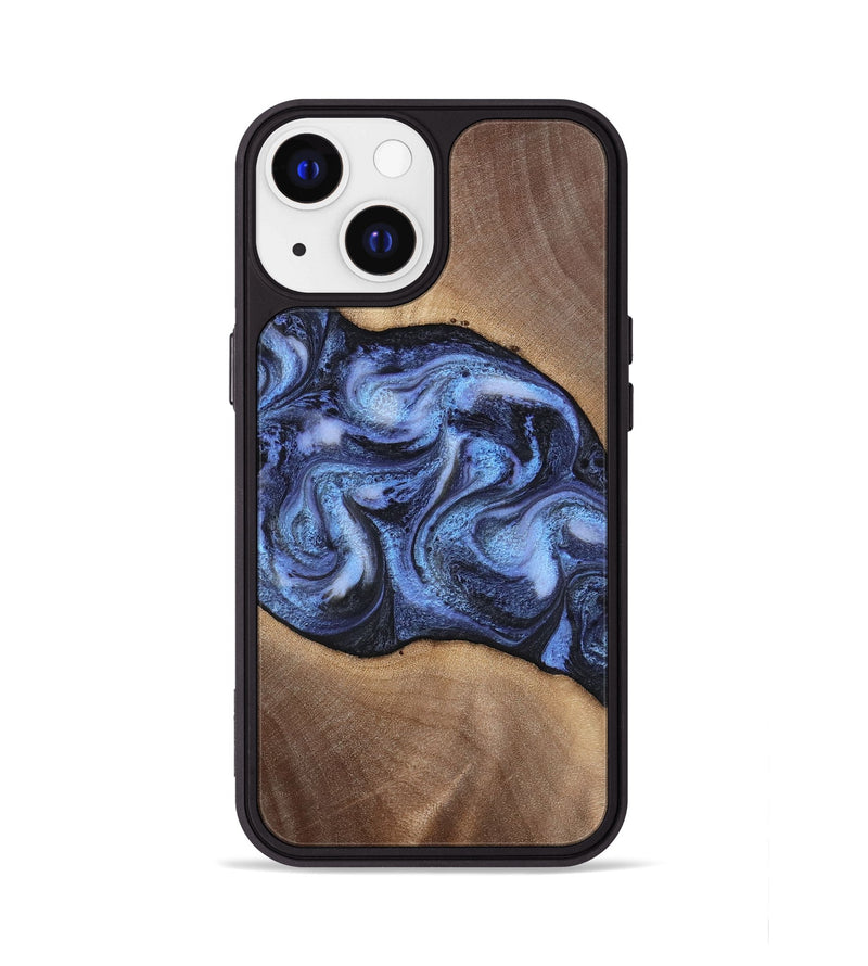 iPhone 13 Wood Phone Case - Destini (Blue, 813803)