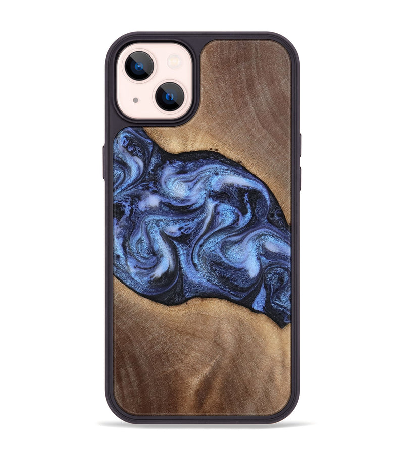 iPhone 14 Plus Wood Phone Case - Destini (Blue, 813803)