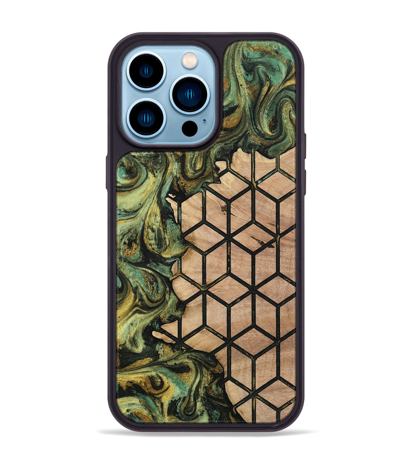 iPhone 14 Pro Max Wood Phone Case - Carli (Pattern, 813812)