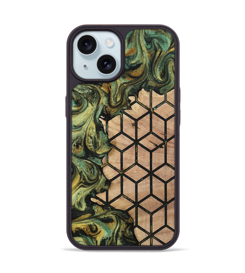 iPhone 15 Wood Phone Case - Carli (Pattern, 813812)