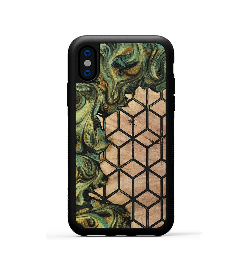 iPhone Xs Wood Phone Case - Carli (Pattern, 813812)