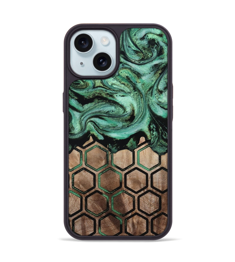 iPhone 15 Wood Phone Case - Ayana (Pattern, 813828)