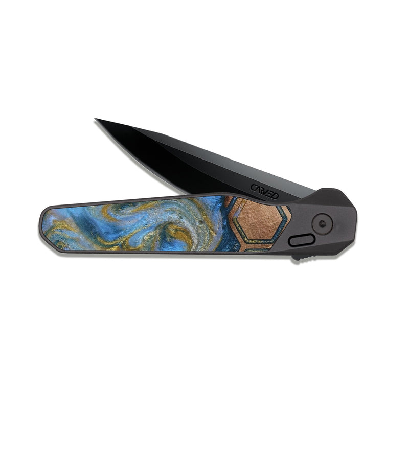 EDC Dark Slate Wood Pocket Knife - Tamera (Pattern, 813834)