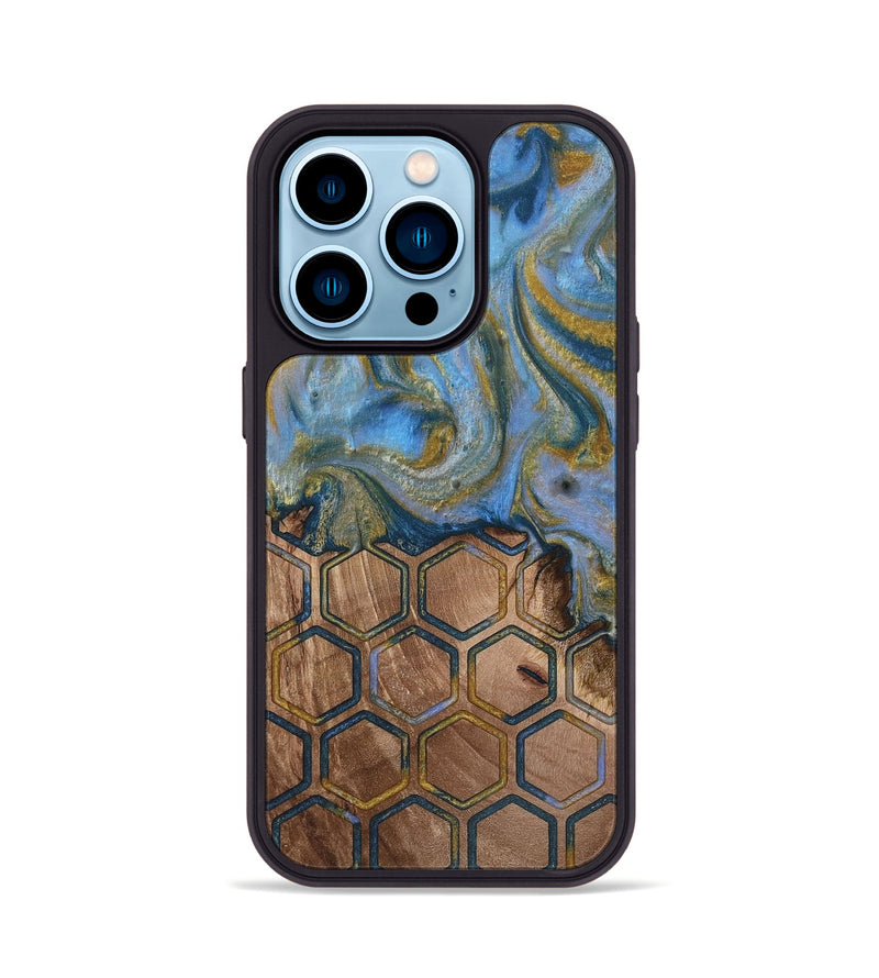 iPhone 14 Pro Wood Phone Case - Tamera (Pattern, 813834)