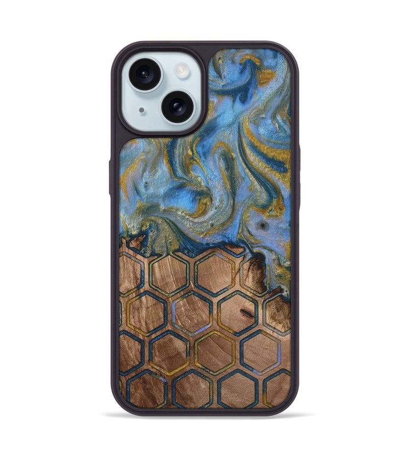 iPhone 15 Wood Phone Case - Tamera (Pattern, 813834)