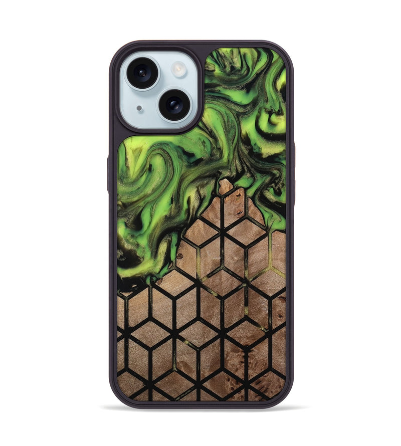 iPhone 15 Wood Phone Case - Janene (Pattern, 813845)