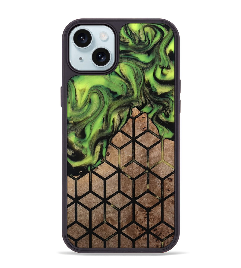 iPhone 15 Plus Wood Phone Case - Janene (Pattern, 813845)