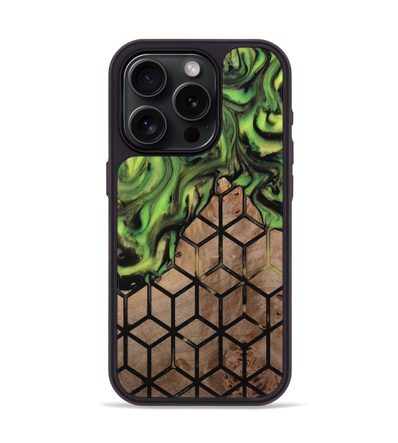 iPhone 15 Pro Wood Phone Case - Janene (Pattern, 813845)