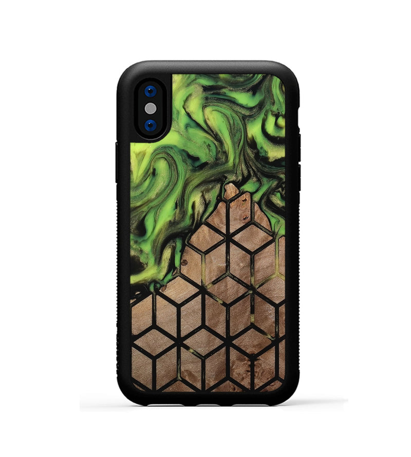 iPhone Xs Wood Phone Case - Janene (Pattern, 813845)