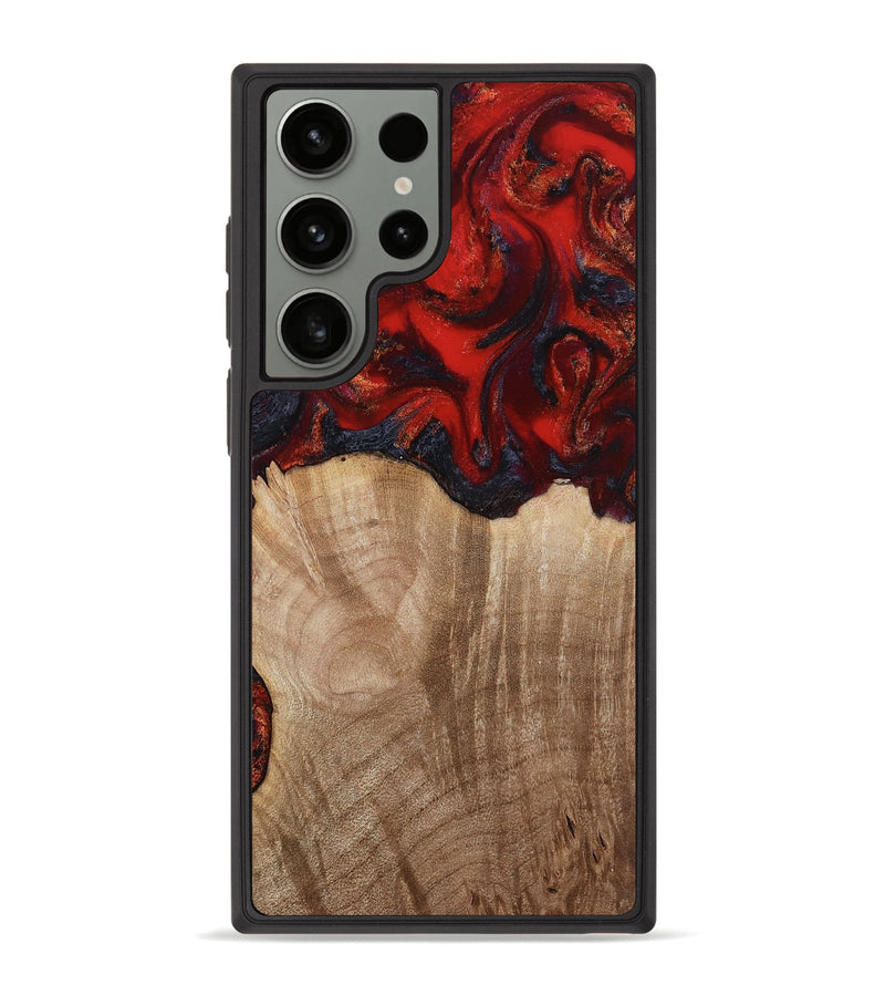 Galaxy S23 Ultra Wood Phone Case - Adela (Red, 813860)