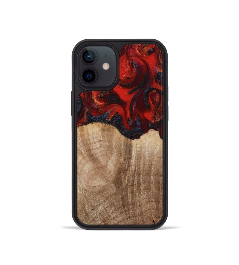 iPhone 12 mini Wood Phone Case - Adela (Red, 813860)