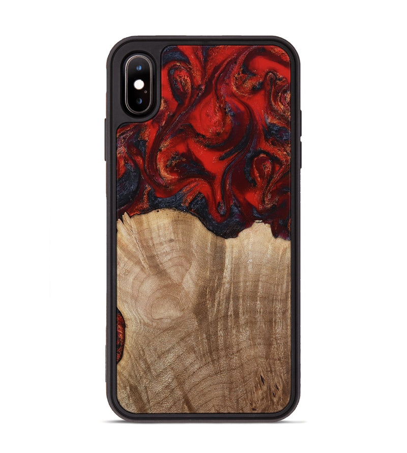iPhone Xs Max Wood Phone Case - Adela (Red, 813860)