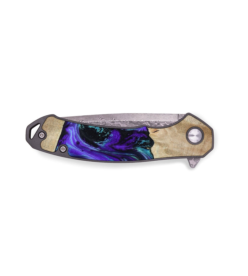 EDC Wood Pocket Knife - Blaine (Purple, 813893)