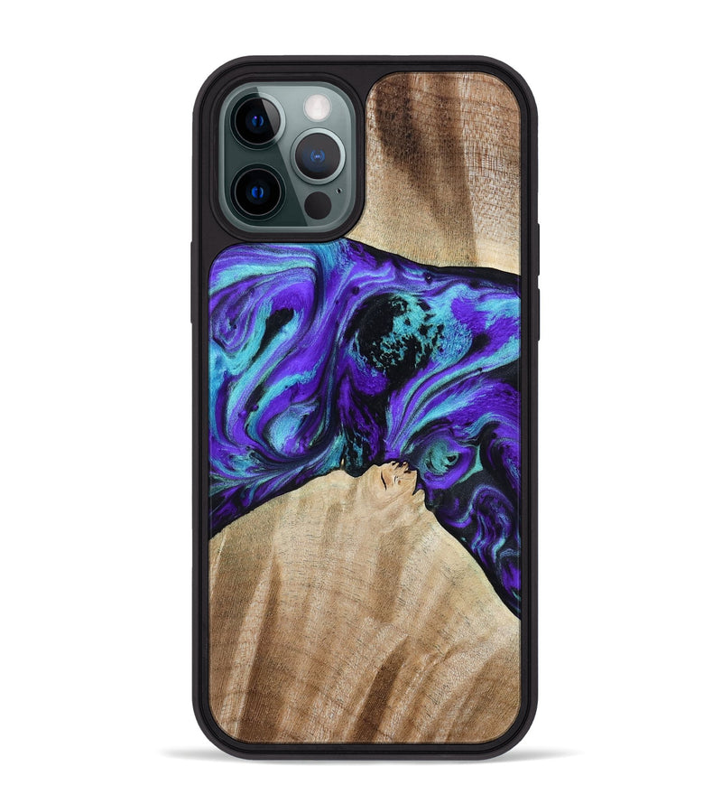 iPhone 12 Pro Max Wood Phone Case - Blaine (Purple, 813893)