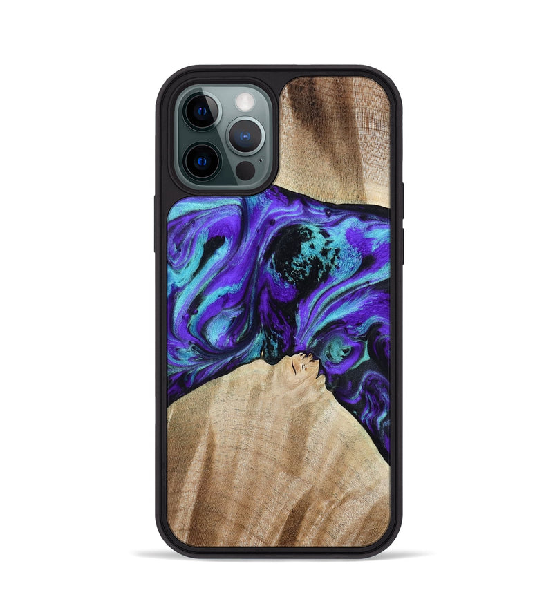 iPhone 12 Pro Wood Phone Case - Blaine (Purple, 813893)