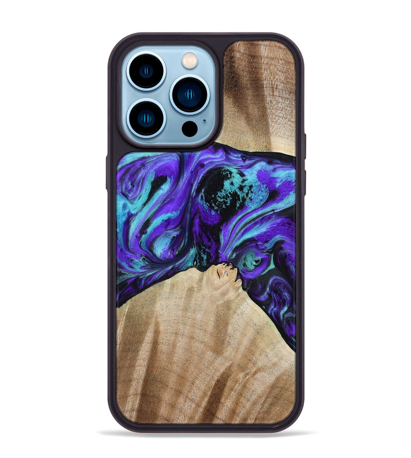 iPhone 14 Pro Max Wood Phone Case - Blaine (Purple, 813893)