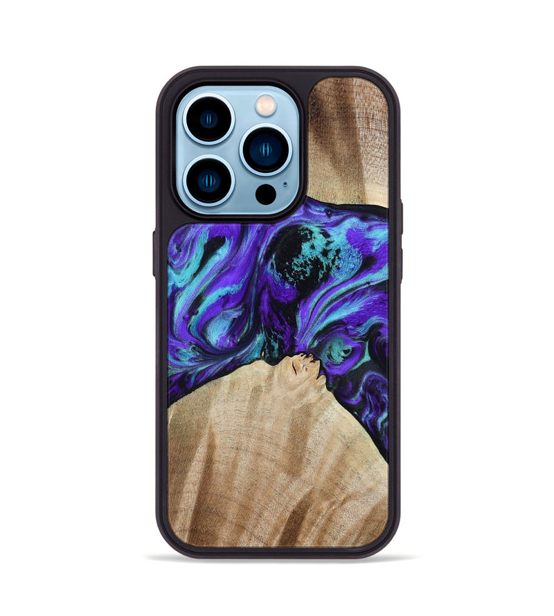 iPhone 14 Pro Wood Phone Case - Blaine (Purple, 813893)