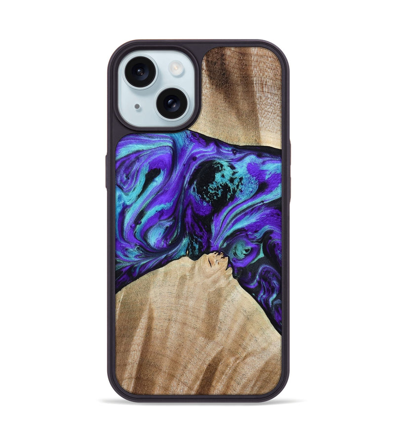iPhone 15 Wood Phone Case - Blaine (Purple, 813893)