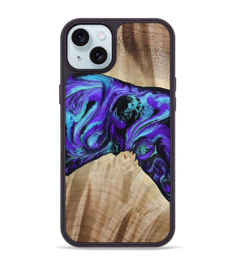 iPhone 15 Plus Wood Phone Case - Blaine (Purple, 813893)