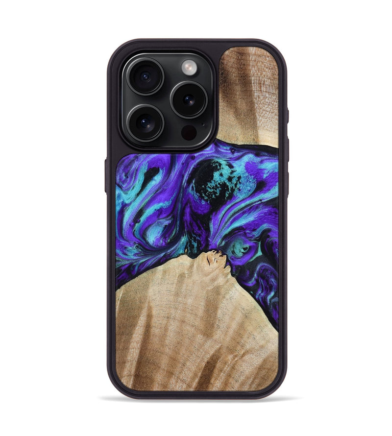 iPhone 15 Pro Wood Phone Case - Blaine (Purple, 813893)