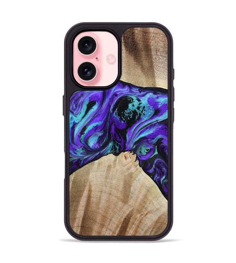 iPhone 16 Wood Phone Case - Blaine (Purple, 813893)
