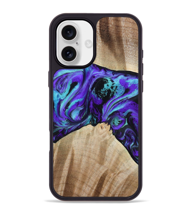 iPhone 16 Plus Wood Phone Case - Blaine (Purple, 813893)