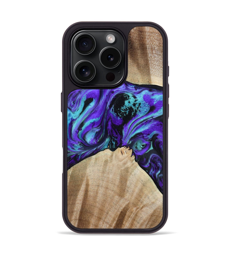 iPhone 16 Pro Wood Phone Case - Blaine (Purple, 813893)
