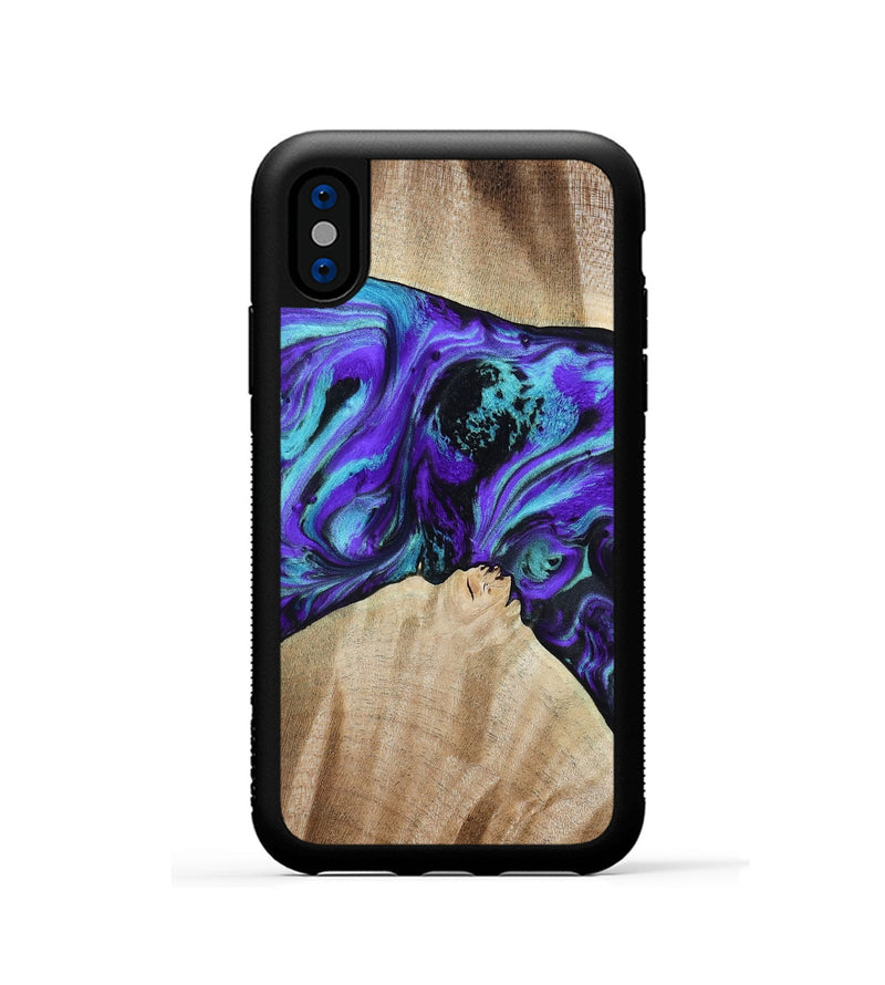 iPhone Xs Wood Phone Case - Blaine (Purple, 813893)