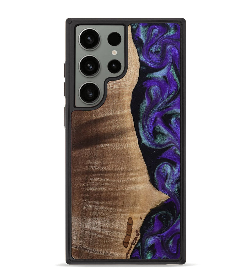 Galaxy S23 Ultra Wood Phone Case - Peggy (Purple, 813894)