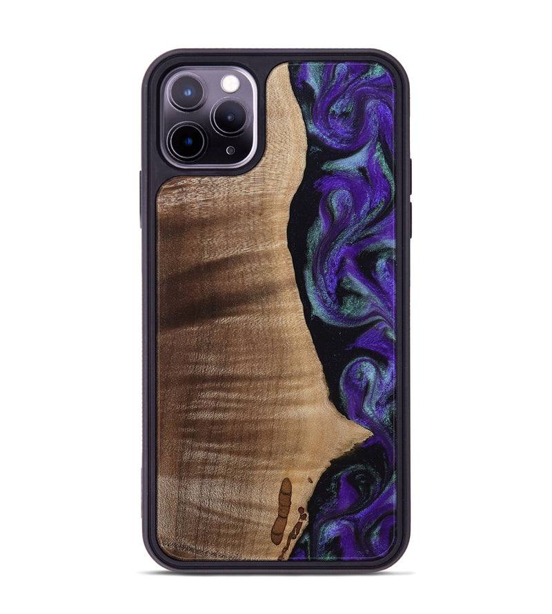 iPhone 11 Pro Max Wood Phone Case - Peggy (Purple, 813894)