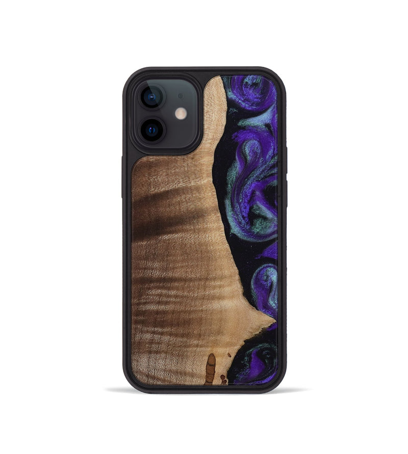 iPhone 12 mini Wood Phone Case - Peggy (Purple, 813894)