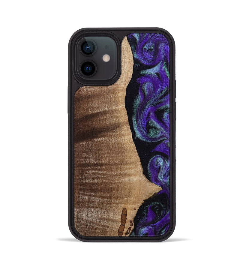 iPhone 12 Wood Phone Case - Peggy (Purple, 813894)