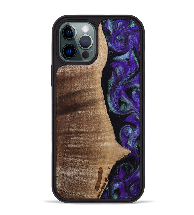 iPhone 12 Pro Max Wood Phone Case - Peggy (Purple, 813894)