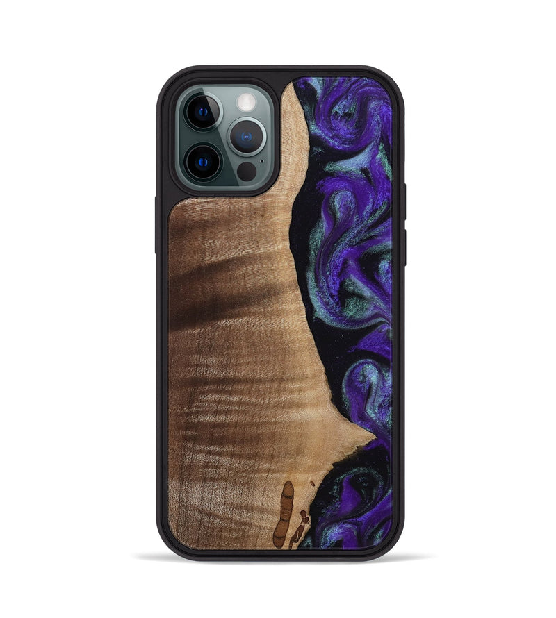 iPhone 12 Pro Wood Phone Case - Peggy (Purple, 813894)