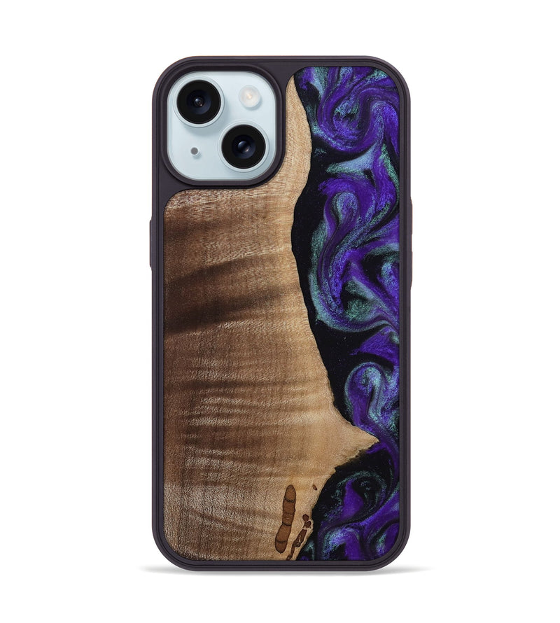 iPhone 15 Wood Phone Case - Peggy (Purple, 813894)