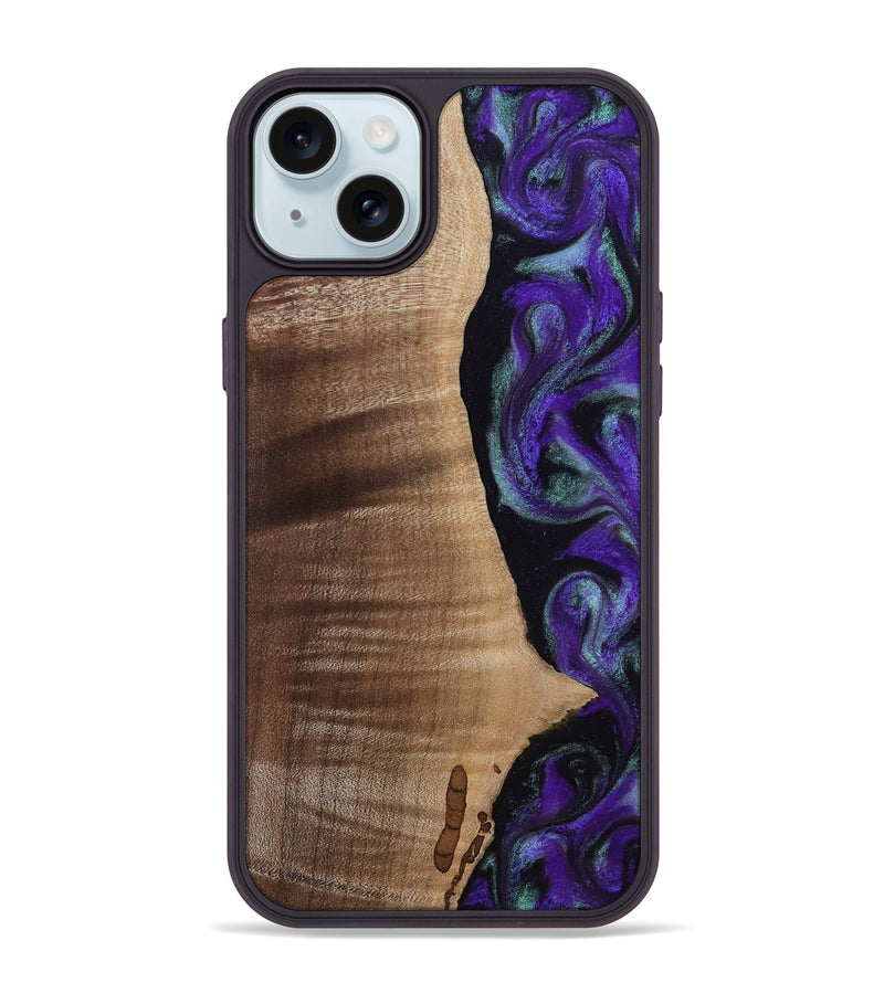 iPhone 15 Plus Wood Phone Case - Peggy (Purple, 813894)