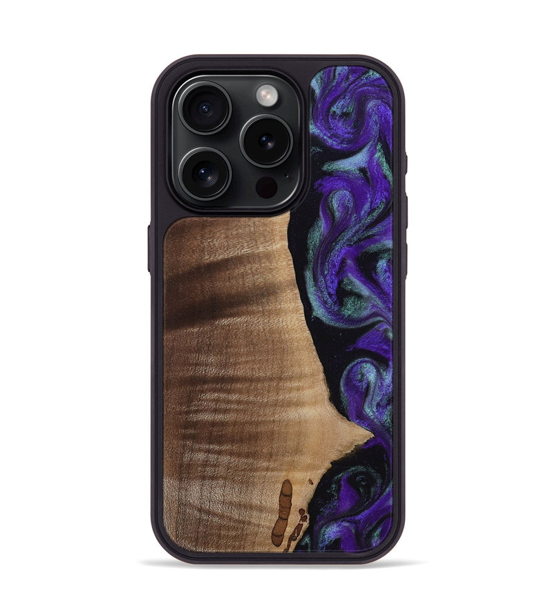 iPhone 15 Pro Wood Phone Case - Peggy (Purple, 813894)