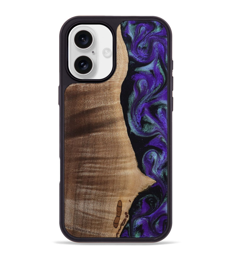 iPhone 16 Plus Wood Phone Case - Peggy (Purple, 813894)