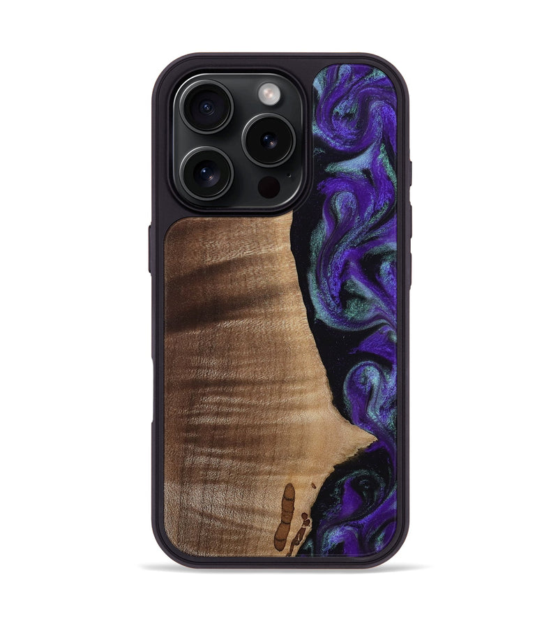 iPhone 16 Pro Wood Phone Case - Peggy (Purple, 813894)