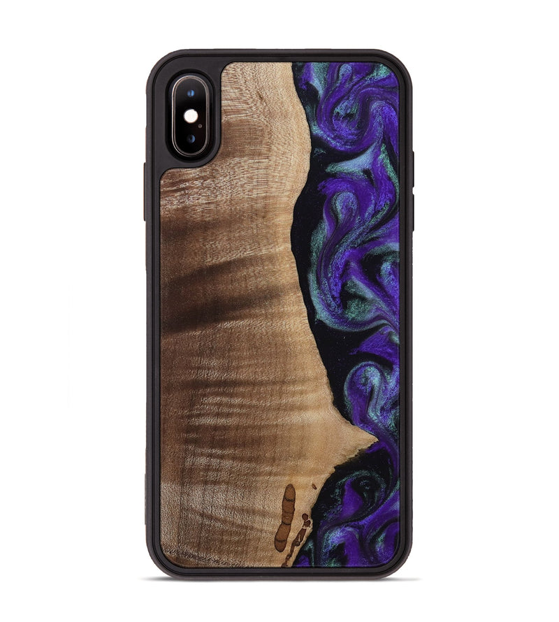 iPhone Xs Max Wood Phone Case - Peggy (Purple, 813894)