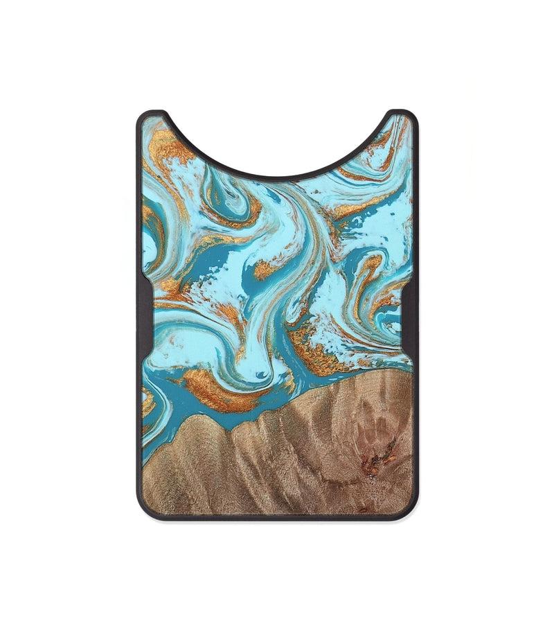 Alloy Wood Wallet - Kylian (Teal & Gold, 813903)