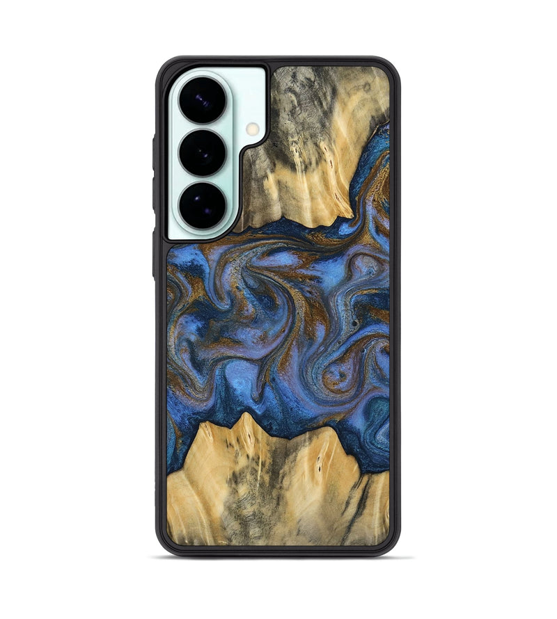 Galaxy S26 Plus Wood Phone Case - Florine (Teal & Gold, 813923)