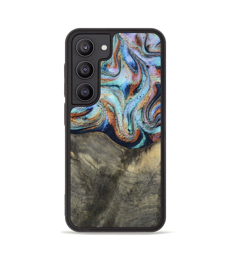 Galaxy S23 Wood Phone Case - Mandi (Teal & Gold, 813924)