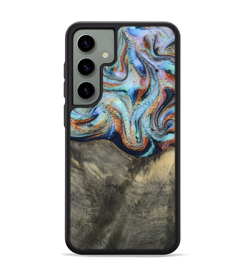 Galaxy S24 Plus Wood Phone Case - Mandi (Teal & Gold, 813924)
