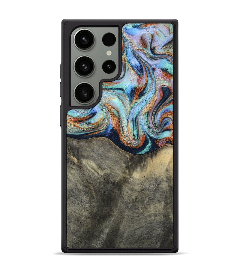 Galaxy S24 Ultra Wood Phone Case - Mandi (Teal & Gold, 813924)