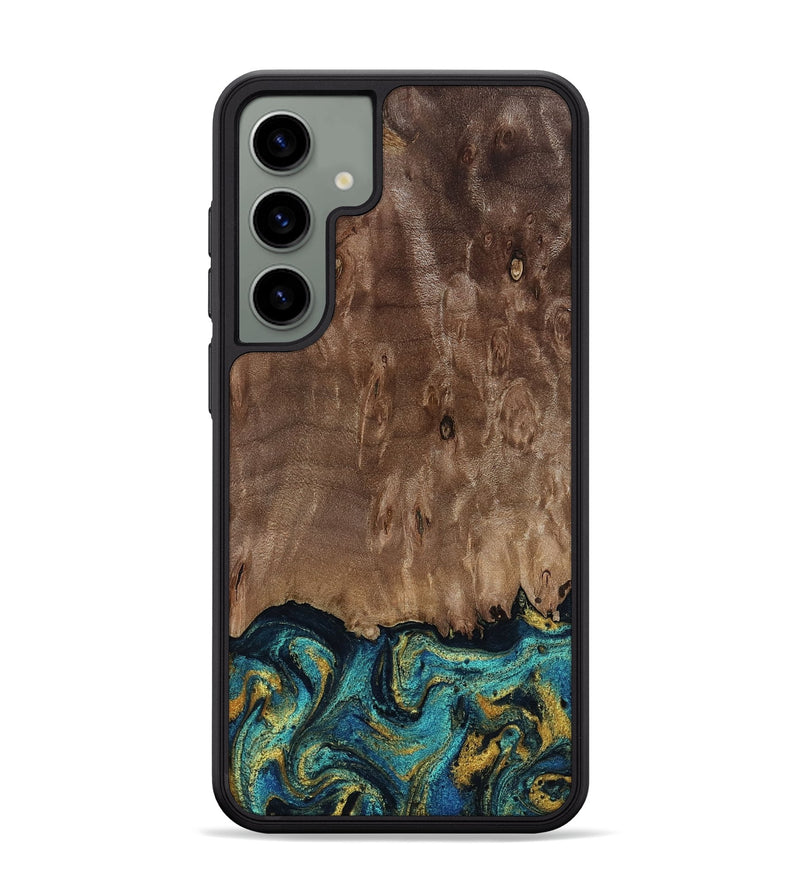 Galaxy S24 Plus Wood Phone Case - Reanna (Teal & Gold, 813927)