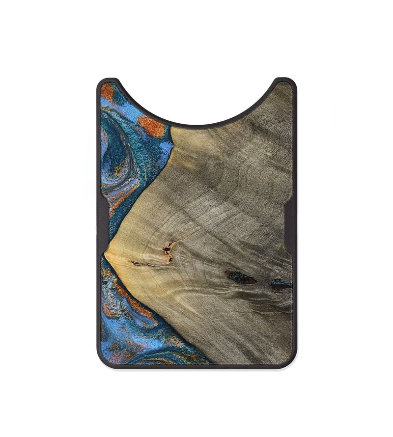 Alloy Wood Wallet - Waverly (Teal & Gold, 813933)