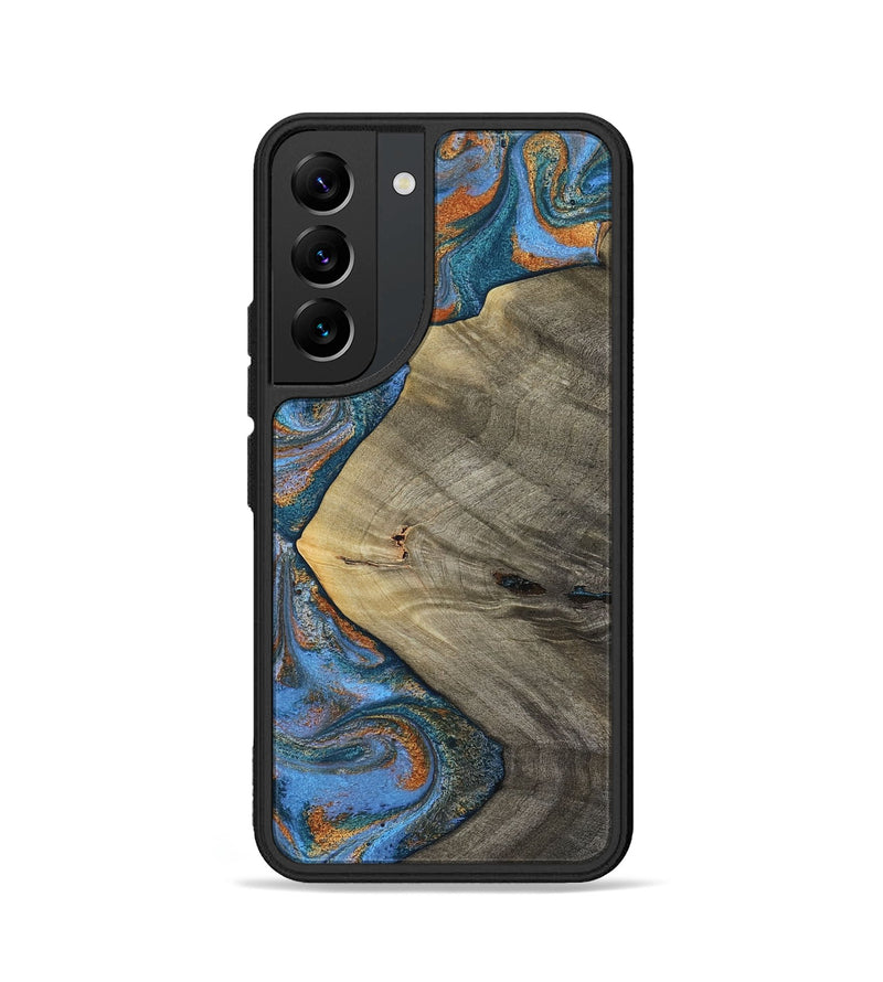 Galaxy S22 Wood Phone Case - Waverly (Teal & Gold, 813933)